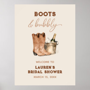 Western Cowgirl Dusche Willkommenszeichen Poster