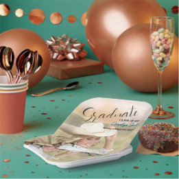 Western Cowgirl Foto Abschluss Pappteller