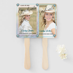 Western Cowgirl Foto Abschluss Set Fans Fächer