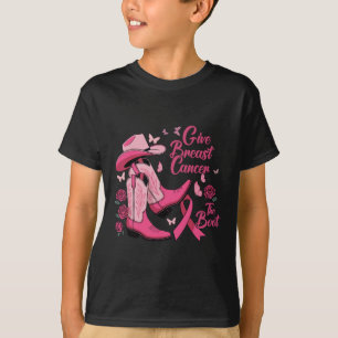 Western Cowgirl geben Brustkrebs die Boot Awaren T-Shirt