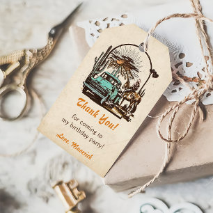 Western Cowgirl Geburtstagsparty Geschenktasten Geschenkanhänger