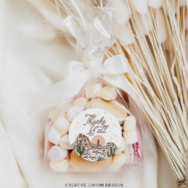 Western Cowgirl Girl Baby Dusche Danke Y'all Runder Aufkleber