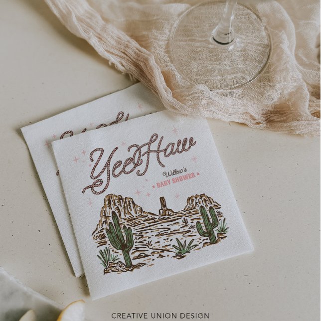 Western Cowgirl Girl Babydusche Serviette (Von Creator hochgeladen)