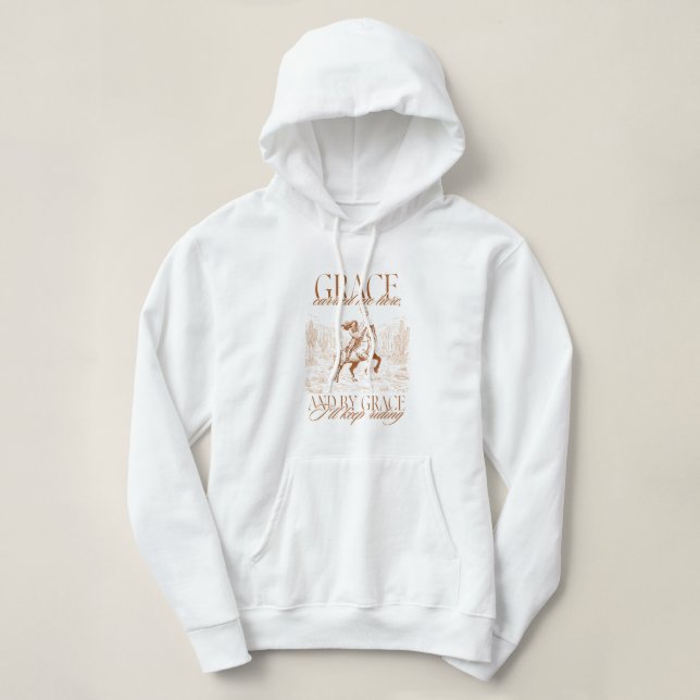 Western Cowgirl Grace Carried Me Here Hoodie (Design vorne)