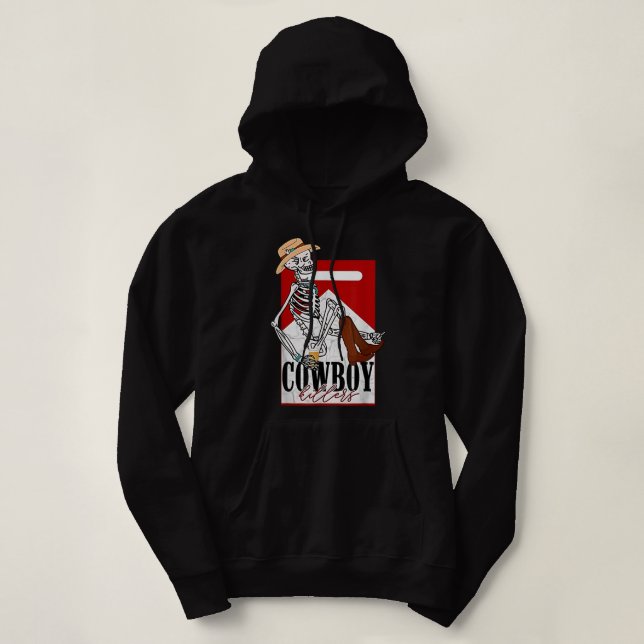 Western Cowgirl Horse Rodeo Punchy Cowboy Killer Hoodie (Design vorne)