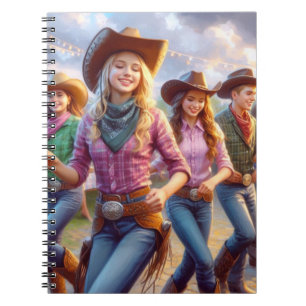 Western Cowgirl Line Dance Notizblock