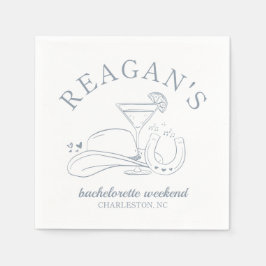 Western Cowgirl Niedlich Handgezeichneter Junggese Serviette