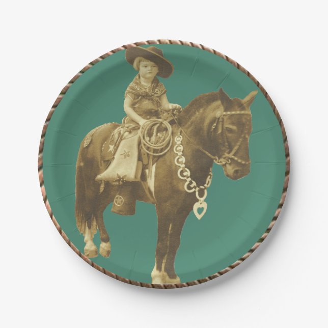 Western Cowgirl Party Paper Teller (Vorderseite)