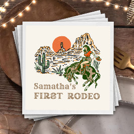 Western Cowgirl Rodeo 1. Geburtstag Napkins Serviette