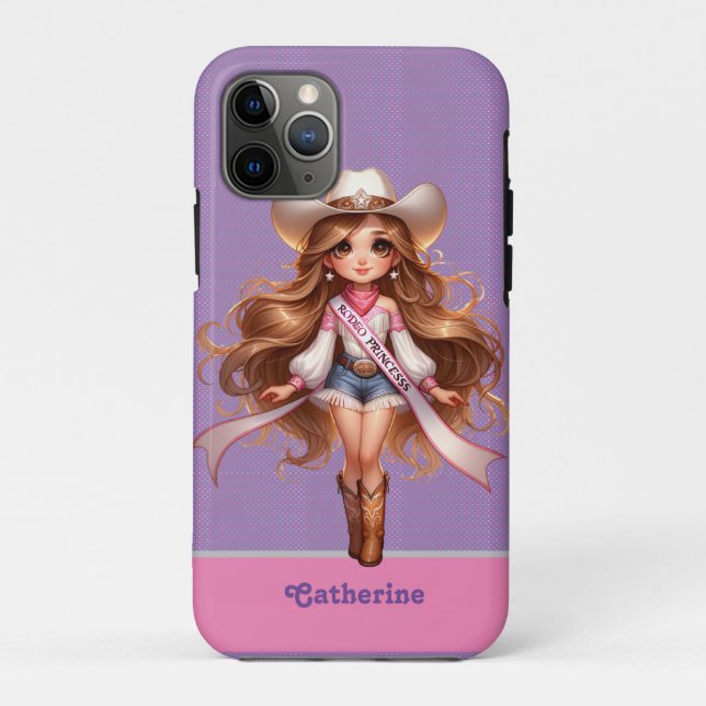 Western Cowgirl Rodeo Princess 1 Personalisiert Case-Mate iPhone Hülle (Rückseite)