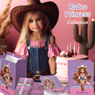 Western Cowgirl Rodeo Princess 1 Personalisiert Einladung