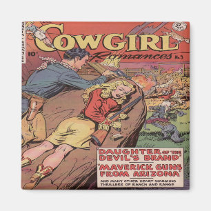 Western Cowgirl Romanze Magnet