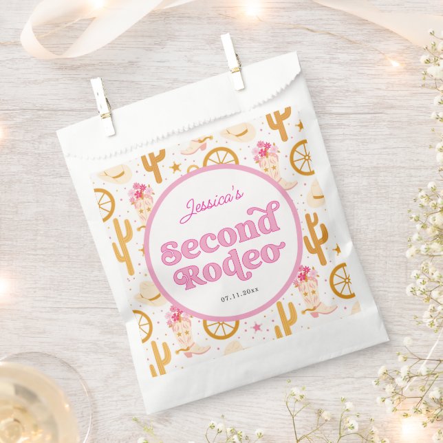 Western Cowgirl Second Rodeo Birthday Party Geschenktütchen (Ausgeschnitten)