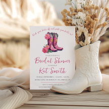 Western Cowgirl Stiefel und Blume Brautparty