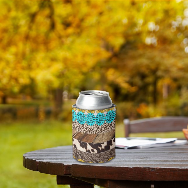 Western Cowgirl Sublimation Imitate Ledermuster Dosenkühler (Von Creator hochgeladen)