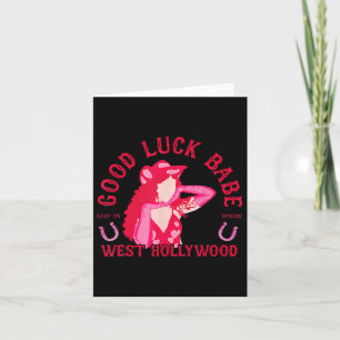 Western Cowgirl Viel Glück Babe Dancing Disco Karte