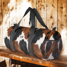 Western Cowhide-Muster mit Monogramm