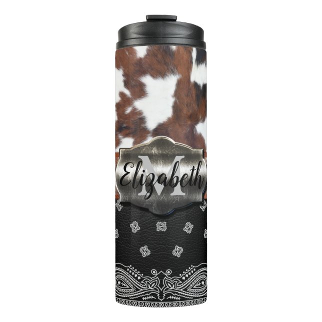 Western Cowhide Thermal Tumbler Thermosbecher (Vorderseite)