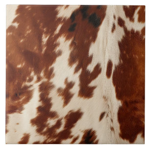 Western Cream Brown Black Cowhide Fliese