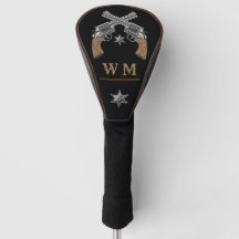 Western Crossed Pistols Sheriff Abzeichen Monogram