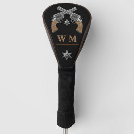 Western Crossed Pistols Sheriff Abzeichen Monogram Golf Headcover