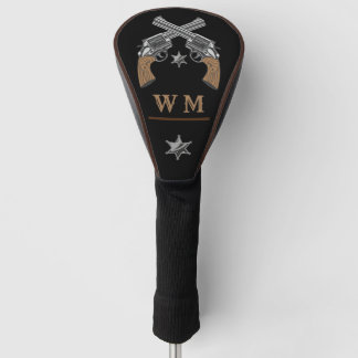 Western Crossed Pistols Sheriff Abzeichen Monogram Golf Headcover