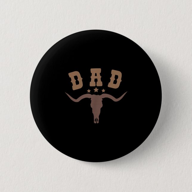 Western Dad First Second Birthday Cowboy Family Ma Button (Vorderseite)