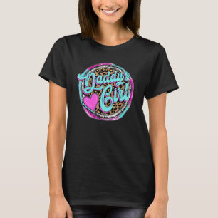 Western Daddy Daddy's Girl Leopard Herz Rosa Mädch T-Shirt