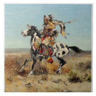 Western "Dakota Chief" Art von Charles M. Russell Fliese