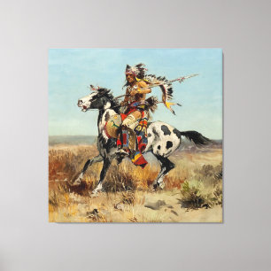 Western "Dakota Chief" Art von Charles M. Russell Leinwanddruck