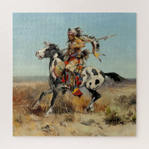 Western "Dakota Chief" Art von Charles M. Russell Puzzle