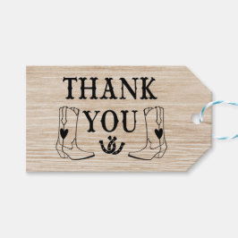 Western Dankeschön Wood Cowboy Boot Country Weddin Geschenkanhänger