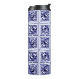 Western Denim Blue Delft Tile - Thermal Tumbler Thermosbecher