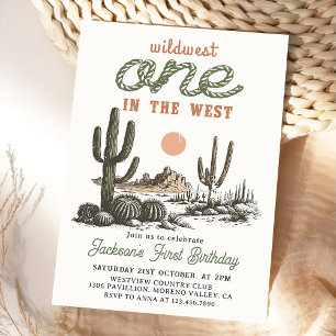 Western Desert Cowboy Erstgeburt Einladung