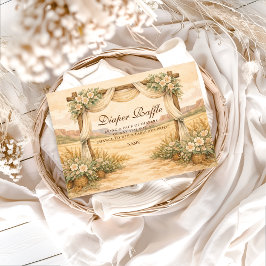 Western Desert Floral Arch Diapper Raffle Begleitkarte
