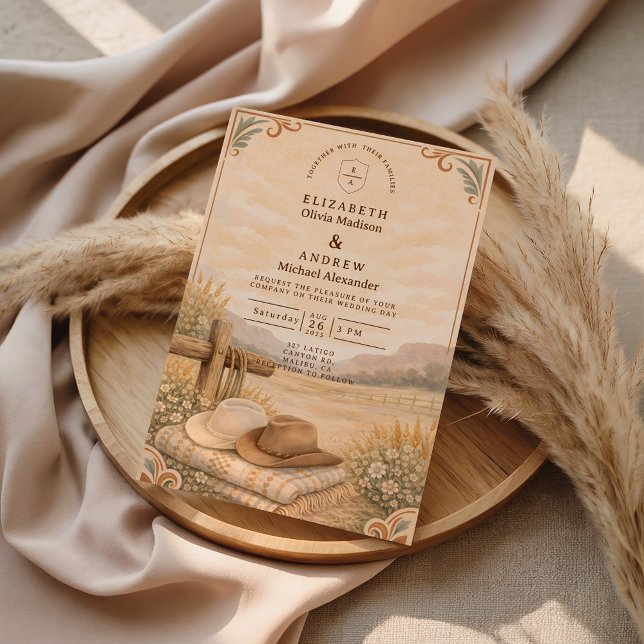 Western Desert Ranch Hochzeit Einladung (Von Creator hochgeladen)