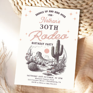 Western Desert Rodeo 30. Geburtstagsfeier Einladun Einladung