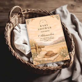 Western Desert Saddle Baby Shower Einladung