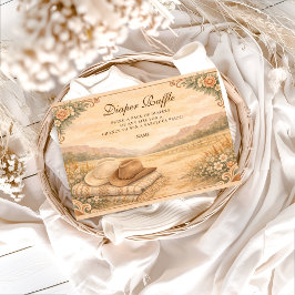 Western Desert Saddle Diapper Raffle Begleitkarte