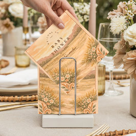 Western Desert Wildflower Baby Shower Serviette