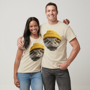 Western-Diamond-Klapperschlange mit Beanie T-Shirt