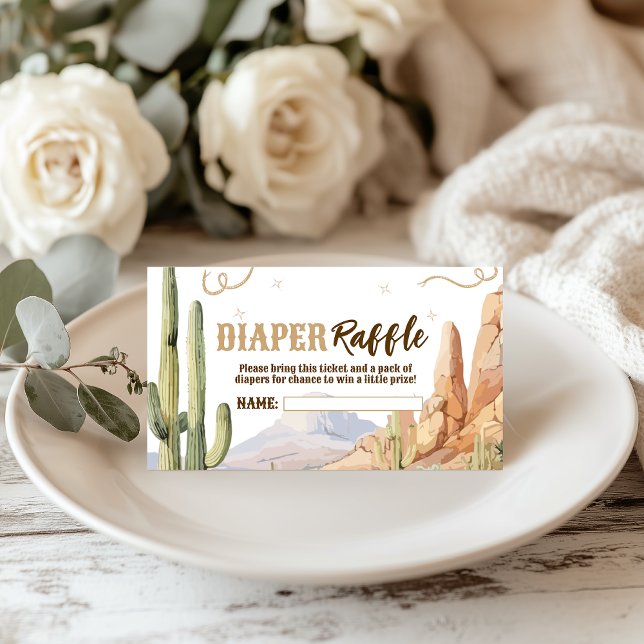 Western Diaper Raffle Ticket Begleitkarte (Von Creator hochgeladen)