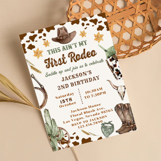 Western Dies ist nicht mein erster Rodeo 2. Geburt Einladung