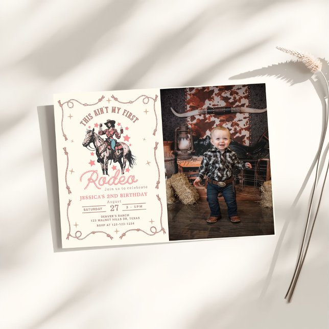 Western Dies ist nicht mein erster Rodeo 2. Geburt Einladung (Von Creator hochgeladen)