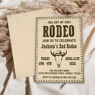 Western Dies ist nicht mein erster Rodeo 2. Geburt Einladung