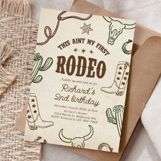 Western Dies ist nicht mein erster Rodeo 2. Geburt Einladung