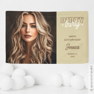Western Dirty 30 Foto 30. Geburtstag Party Banner