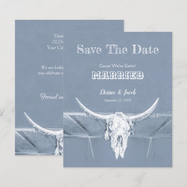 Western Dusty Blue White Rustic Not Budget (Vorne/Hinten)