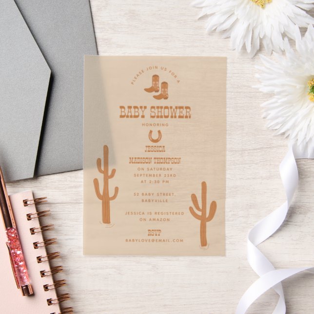 Western Earth Tone Country Baby Boots Dusche (Hochzeit)