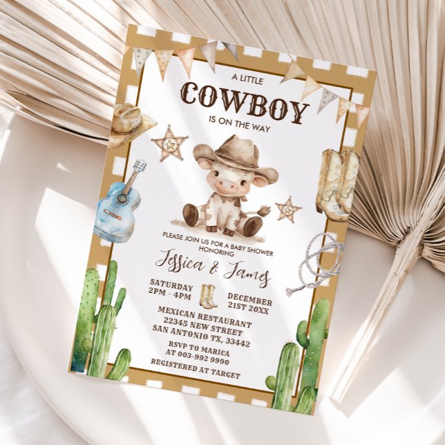Western Ein kleiner Cowboy ist auf der Way Baby Du Einladung (Von Creator hochgeladen)